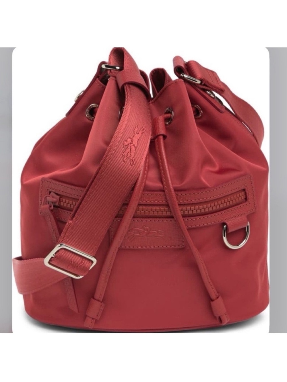 🆕- Longchamp Neoprene Bucket Bag- Red. NWT